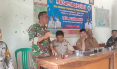 Sertu Juana Babinsa Koramil 0111/Pagelaran Hadiri Musrenbangdes Penyusunan RKPDes Tahun 2027 di Desa Pasirgadung