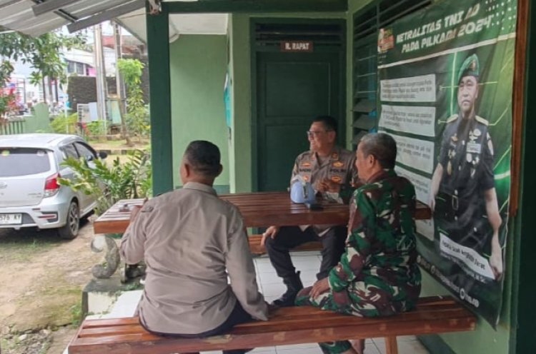 Kapolsek Labuan AKP Badri Laksanakan Silaturahmi dengan Danramil 0110/Labuan