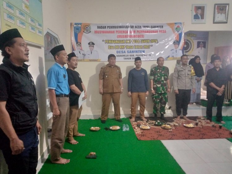 Serka Yusup Saepuddin Babinsa Koramil 0103/Banjar Hadiri Musrenbang Desa Saninten TA 2026