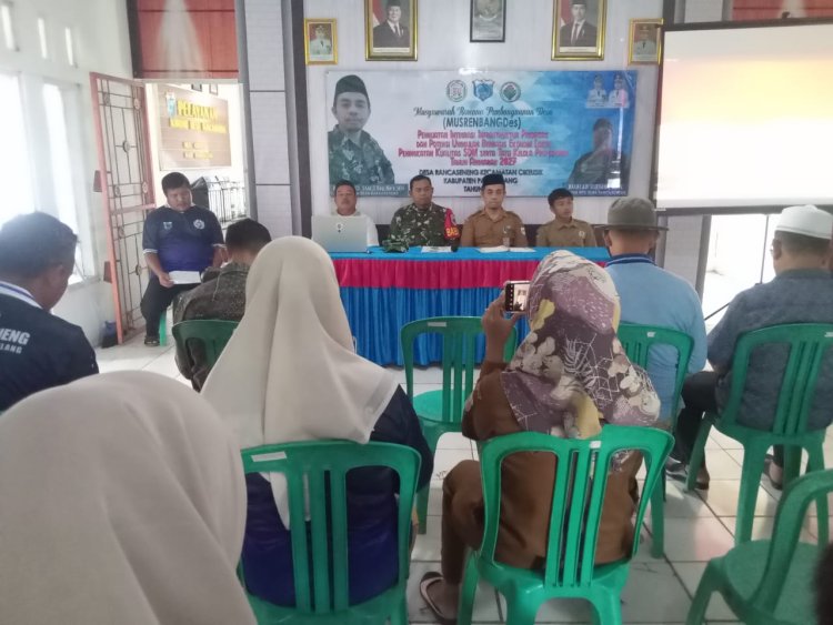Serda Wasim Babinsa Koramil 0116/Cikeusik Hadiri Musrenbangdes Rancaseneng TA 2026