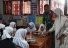 Babinsa Koramil 0105/Mandalawangi Dampingi Pelaksanaan Program MBG di Sekolah-sekolah Kecamatan Mandalawangi