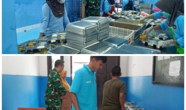 ANGGOTA BABINSA KORAMIL 0104/CIMANUK  MELAKSANAKAN PENGAWASAN & PENDISTRIBUSIAN PROGRAM MAKAN BERGIZI (MBG)