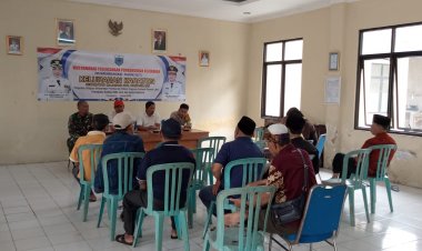 Serka Aa Haerudin Babinsa Koramil 0101/Pandeglang Hadiri Rapat RW Bahas Program PTSL di Aula Kelurahan Karaton