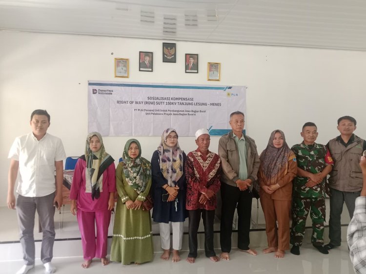 Serka Yatno Babinsa Koramil 0111/Pagelaran Hadiri Sosialisasi Identifikasi dan Inventarisasi Lahan Terdampak Jalur SUTET di Desa Tegal Papak