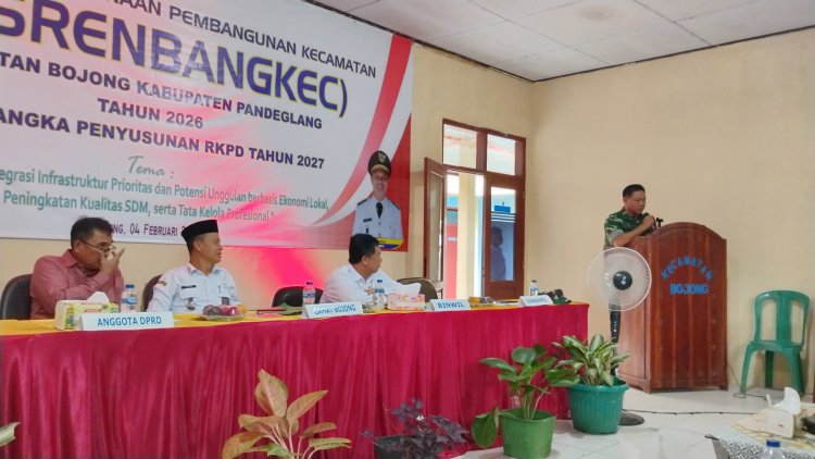 Kapten Arm Siswoyo Danramil 0108/Bojong Hadiri Musrenbang Kecamatan Bojong TA 2027