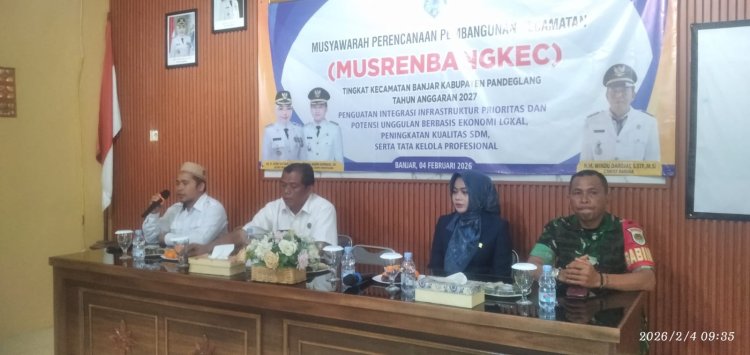 KORAMIL 0103/BANJAR – KODIM 0601/PANDEGLANG  Babinsa Koramil 0103/Banjar Hadiri dan Dampingi Pelaksanaan MUSRENBANG Kecamatan Banjar Tahun Anggaran 2026
