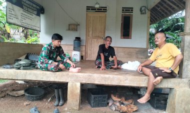 Serka Iman Ruhiat Kegiatan Komunikasi Sosial Babinsa Koramil 0103/Banjar