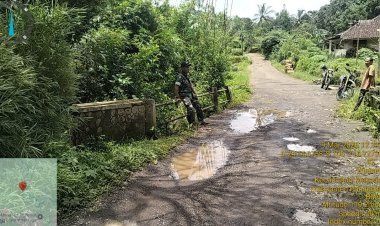 Kegiatan Babinsa Koramil 0103/Banjar Melaksanakan Pengecekan Penanganan Pembangunan Jembatan Prioritas