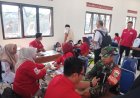 Babinsa Koramil 0116/Cikeusik Monitoring Pelayanan Kesehatan Gratis Meriahkan Hari Jadi ke-152 Kabupaten Pandeglang di Cikeusik