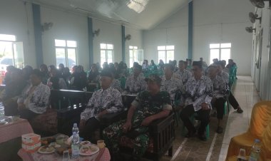 Pelda Agus Rizal Babinsa Koramil 0111/Pagelaran Hadiri Kegiatan Halal Bihalal PGRI Kecamatan Patia