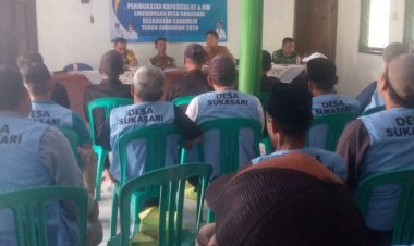 Babinsa Koramil 0103/Banjar Hadiri Sosialisasi Peningkatan Kapasitas RT dan RW Desa Sukasari TA 2026