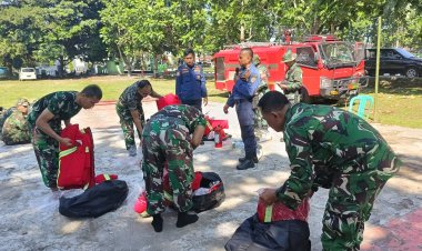 Babinsa Koramil 0103/Banjar Ikuti Pelatihan Pengoperasian Alkap Damkar Bersama BPBD Kabupaten Pandeglang
