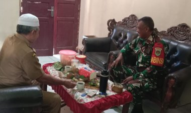 Babinsa Koramil 0105/Mandalawangi Laksanakan Komsos dan Monitoring Program Makan Bergizi Gratis di SDN 3 Kurungkambing