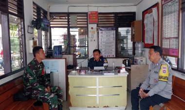 Sinergitas TNI-Polri, Babinsa dan Bhabinkamtibmas Laksanakan Monitoring Wilayah di Rutan Kelas IIB Pandeglang