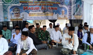 Babinsa Koramil 0116/Cikeusik Hadiri Pengajian Bulanan Tingkat Kecamatan Cikeusik