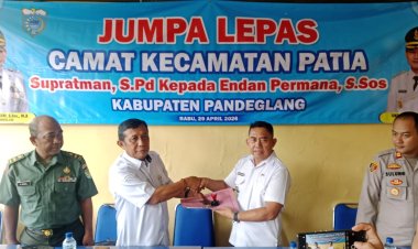 BABINSA KORAMIL 0111/PAGELARAN HADIRI ACARA LEPAS SAMBUT CAMAT PATIA