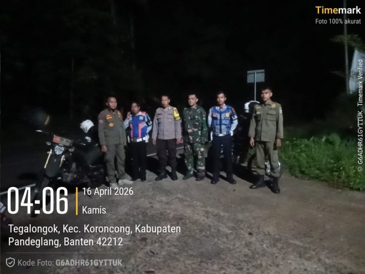 Patroli Gabungan Tertibkan Pembuangan Sampah Batok Kelapa di Jln AMD Pandeglang