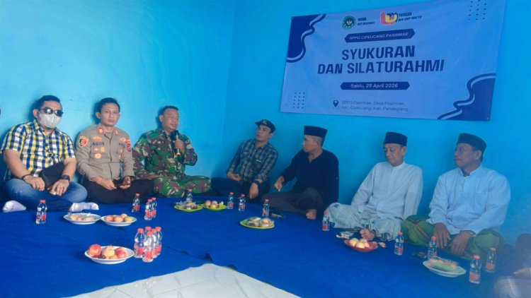 Danramil 0104/Cimanuk Hadiri Launching, Silaturahmi dan Syukuran Program MBG Desa Pasirmae