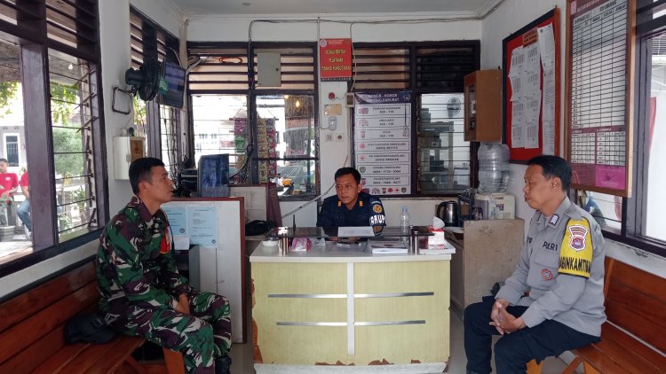 Sinergitas TNI-Polri, Babinsa dan Bhabinkamtibmas Laksanakan Monitoring Wilayah di Rutan Kelas IIB Pandeglang