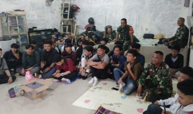 Koramil 0103/Banjar Gelar Nonton Bareng Sepak Bola Kebangsaan Gembira Piala Dunia 2026, Pererat Kebersamaan dan Semangat Nasionalisme
