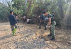 SATGAS TMMD KE-129 KODIM 0601/PANDEGLANG TERUS GENJOT PEKERJAAN DI HARI KE-22 DEMI PERCEPAT PEMBANGUNAN INFRASTRUKTUR DESA