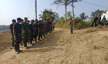 Satgas TMMD Ke-129 Kodim 0601/Pandeglang Awali Hari Ke-21 dengan Apel Pagi dan Doa Bersama Demi Kelancaran Tugas