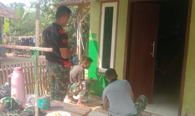 Satgas TMMD ke-129 Laksanakan Perehaban Rumah Tidak Layak Huni di Desa Pasirgadung