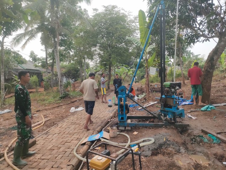 Sasaran Tambahan Fisik TMMD Ke-129 Rampung, Sumur Bor Titik Kedua Siap Penuhi Kebutuhan Air Bersih Warga Desa Pasirgadung